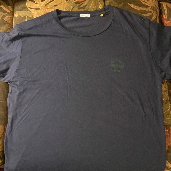 Parallel x League blue and green REVERSE PRINT LOGO TEE size medium. NWT - Picture 3 of 3